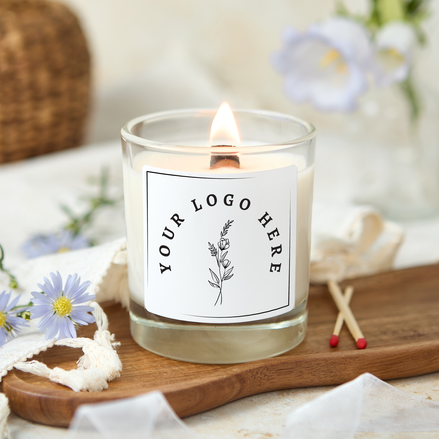 Bulk Branded Candles with Custom Business Logo
