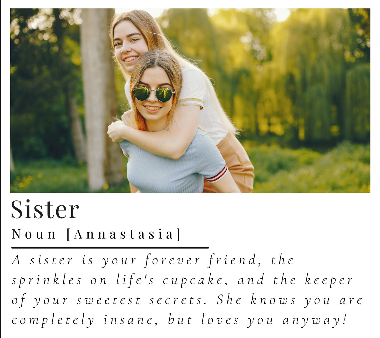 Sister Gifts Personalised Photo Candle, 30th Birthday Candle Sister Definition Gift, 18th Birthday, 21st Birthday Presents for Her