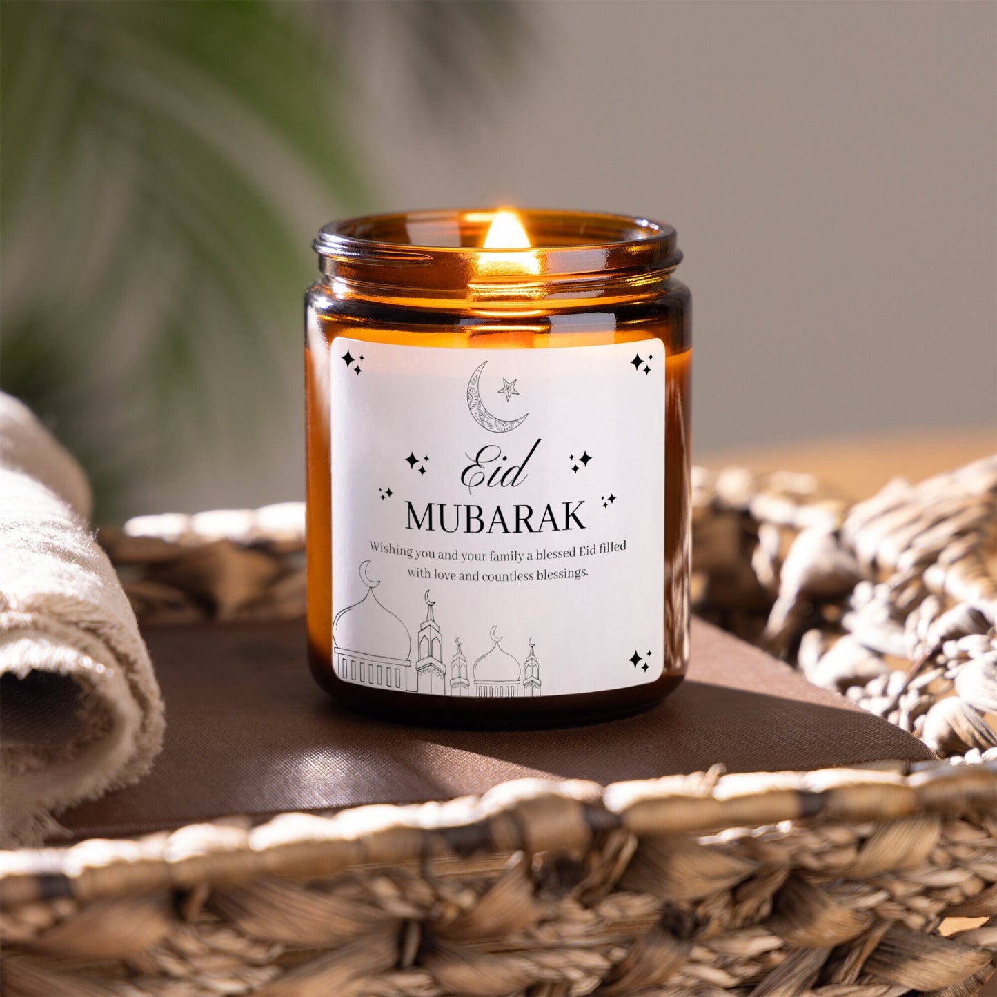 Candle gift set with tea lights and matches, Eid Mubarak Candle, Ramadan Mubarak Gifts, Eid Scented Candle Gift Set, Ramadan Decoration Happy Ramadan Islamic Home Decor Muslim Gift