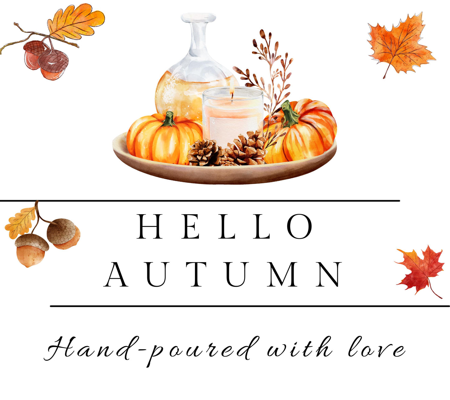 Hello Autumn Soy Wax Candle, Cozy Fall Candle Gift, Hand-Poured Autumn Candle, Fall Candle Gift for Friend, Fall Gift for Friend, Autumn Home Decor, Autumn Home Decor Birthday Present, Perfect Autumn Gift for Wife, Gift for Mum, Fall 2024