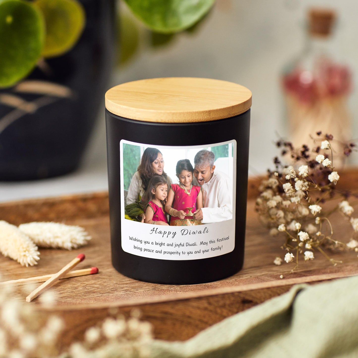 Happy Diwali Personalised Photo Candle, Festival of Lights Diwali Celebrations Gifts, Diwali Decorations Prosperity and Wealth Candle Gift, Diwali Decor Candle, Diwali Gift Hamper, Diwali Rangoli Candle Gift, Personalised Diwali Gift For Family