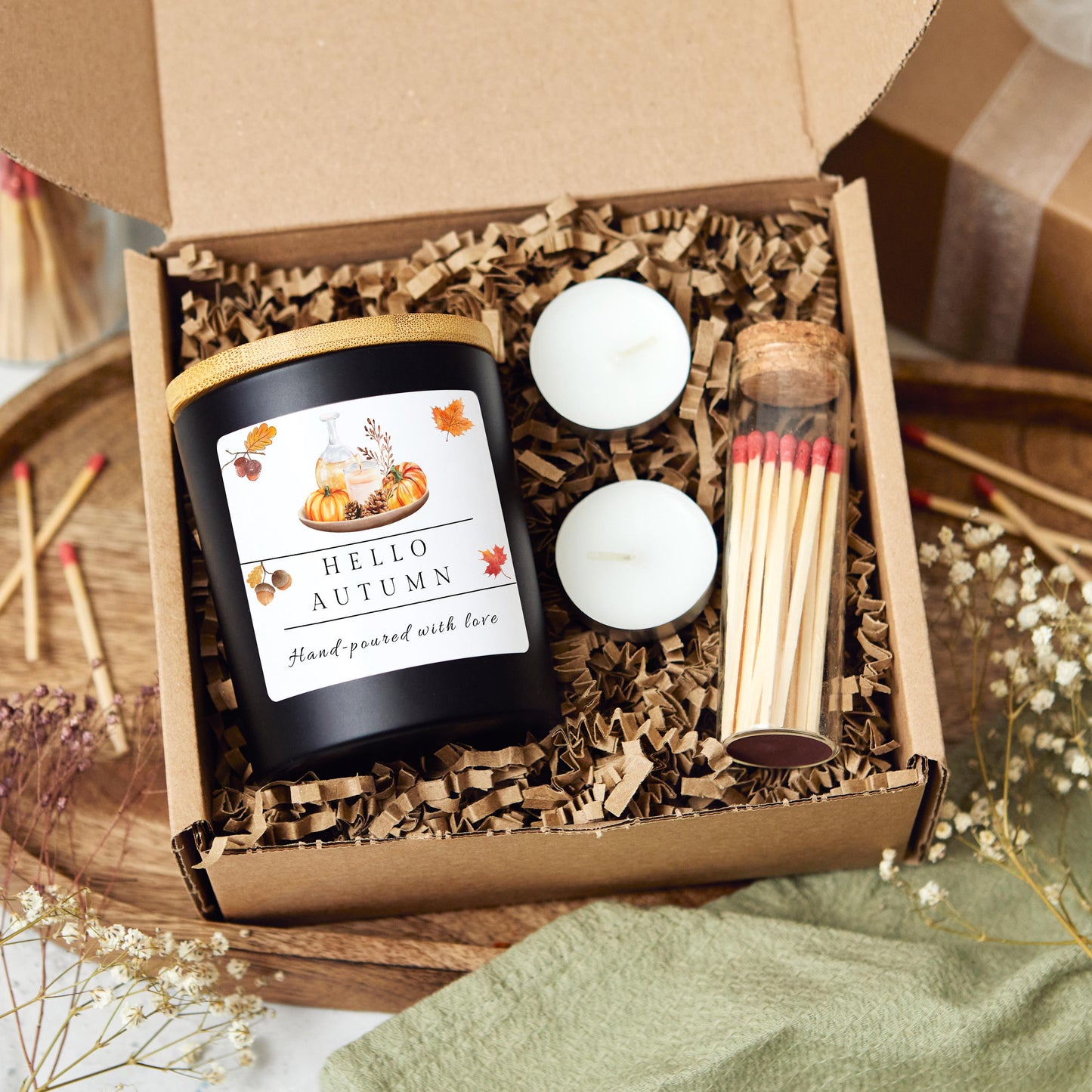 Hello Autumn Soy Wax Candle, Cozy Fall Candle Gift, Hand-Poured Autumn Candle, Fall Candle Gift for Friend, Fall Gift for Friend, Autumn Home Decor, Autumn Home Decor Birthday Present, Perfect Autumn Gift for Wife, Gift for Mum, Fall 2024