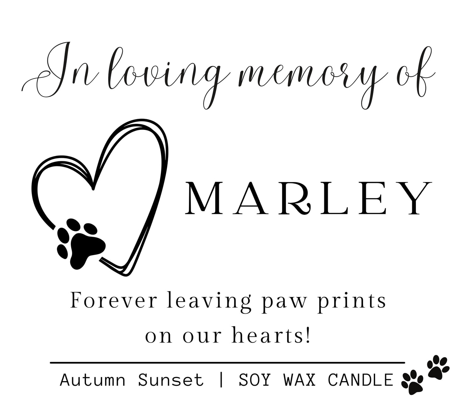 Pet Memorial Candle, Pet Loss Candle, Dog Loss Gift, In Loving Memory, remembrance gift, Soy Wax Candle, gift for dog mum, gift for dog dad, Sympathy Gifts, Bereavement Gifts, Memorial Gifts, Memorial Keepsakes Luxury Candle