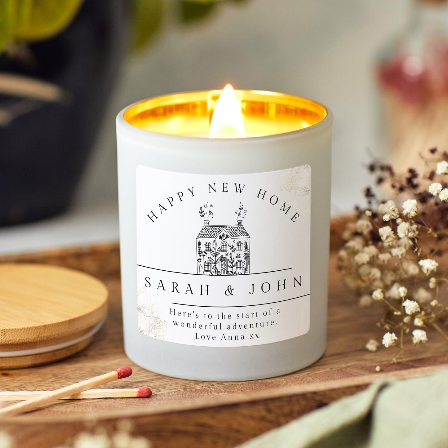 New Home Gift, Personalised Housewarming Candle Gift for Couple, Gifts for home, Moving Gift New Home, First Home Gift for Friend & Family, Soy Wax Candle, New Beginnings, home sweet home, Moving away gift, Moving House, Gift for Family