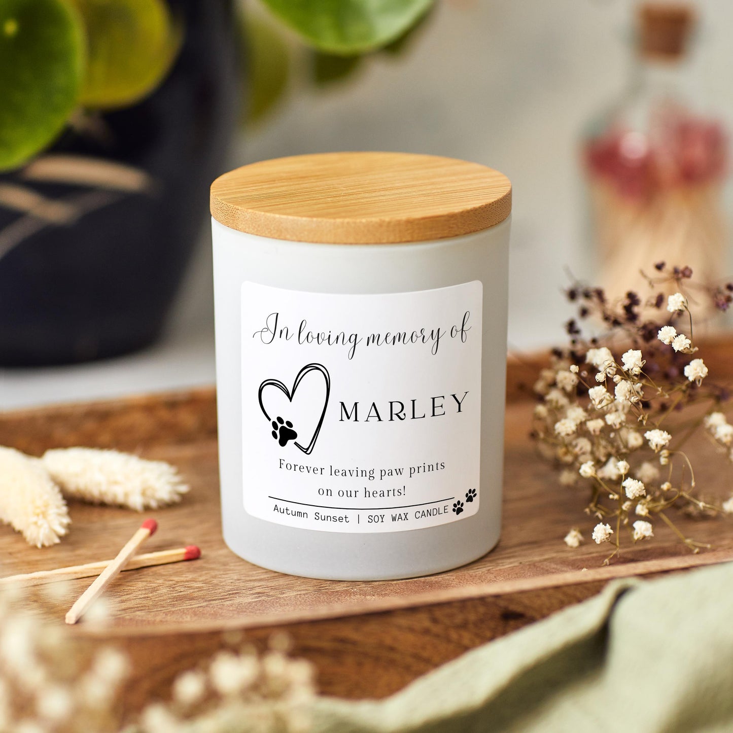 Pet Memorial Candle, Pet Loss Candle, Dog Loss Gift, In Loving Memory, remembrance gift, Soy Wax Candle, gift for dog mum, gift for dog dad, Sympathy Gifts, Bereavement Gifts, Memorial Gifts, Memorial Keepsakes Luxury Candle