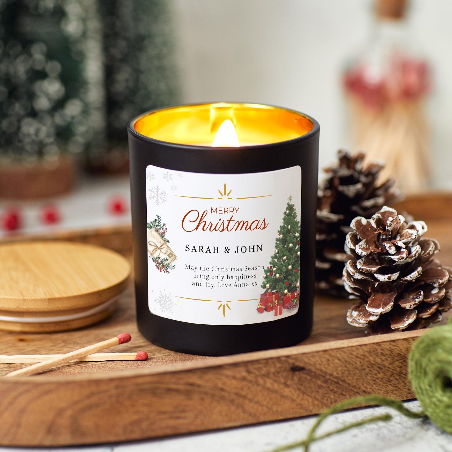 Christmas candle gift, stocking filler Christmas present, personalised candle Christmas decor, Christmas decoration, Christmas hamper, holiday candle, festive candle, cosy Christmas gift, Xmas gift handmade gift unique Christmas present