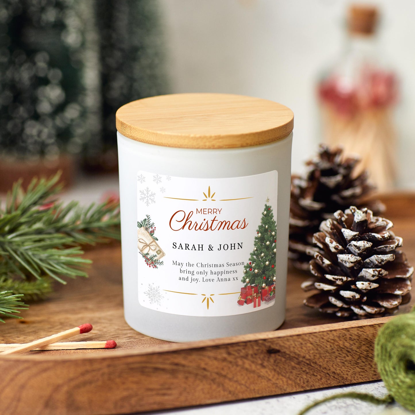 Christmas candle gift, stocking filler Christmas present, personalised candle Christmas decor, Christmas decoration, Christmas hamper, holiday candle, festive candle, cosy Christmas gift, Xmas gift handmade gift unique Christmas present