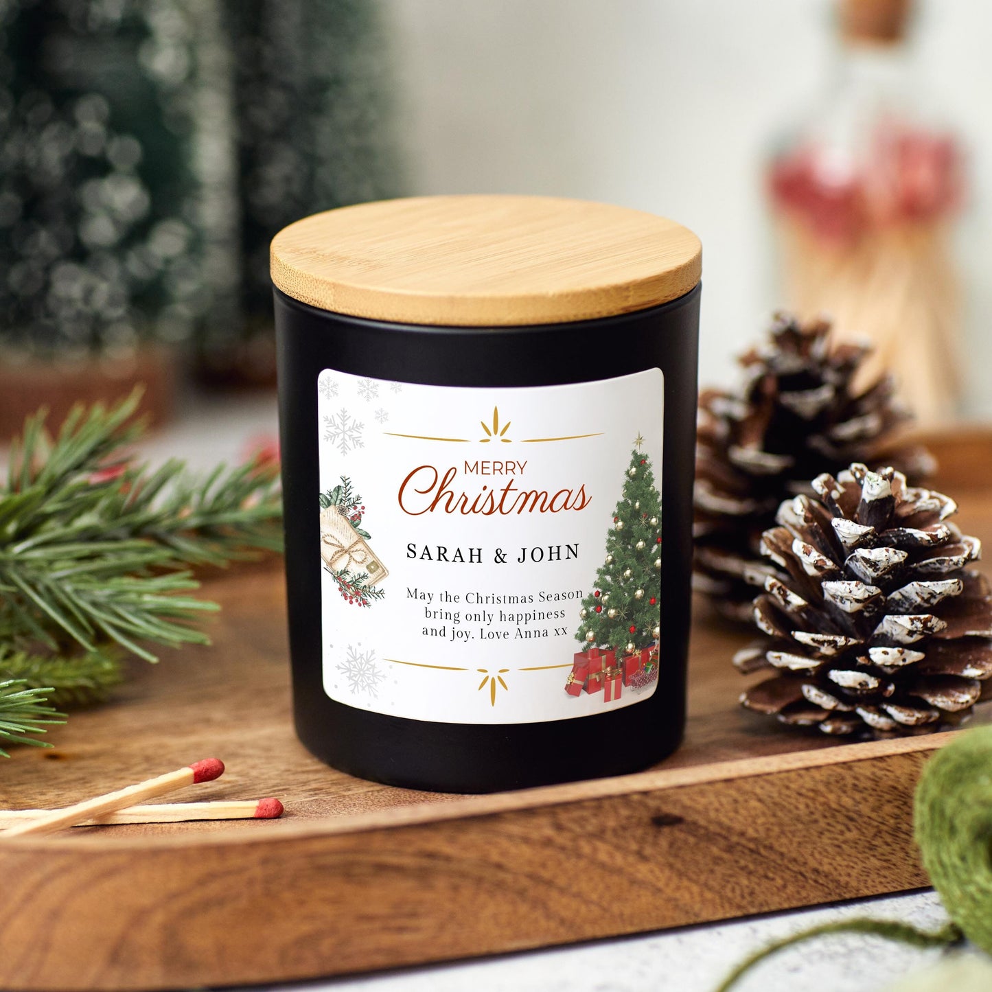 Christmas candle gift, stocking filler Christmas present, personalised candle Christmas decor, Christmas decoration, Christmas hamper, holiday candle, festive candle, cosy Christmas gift, Xmas gift handmade gift unique Christmas present