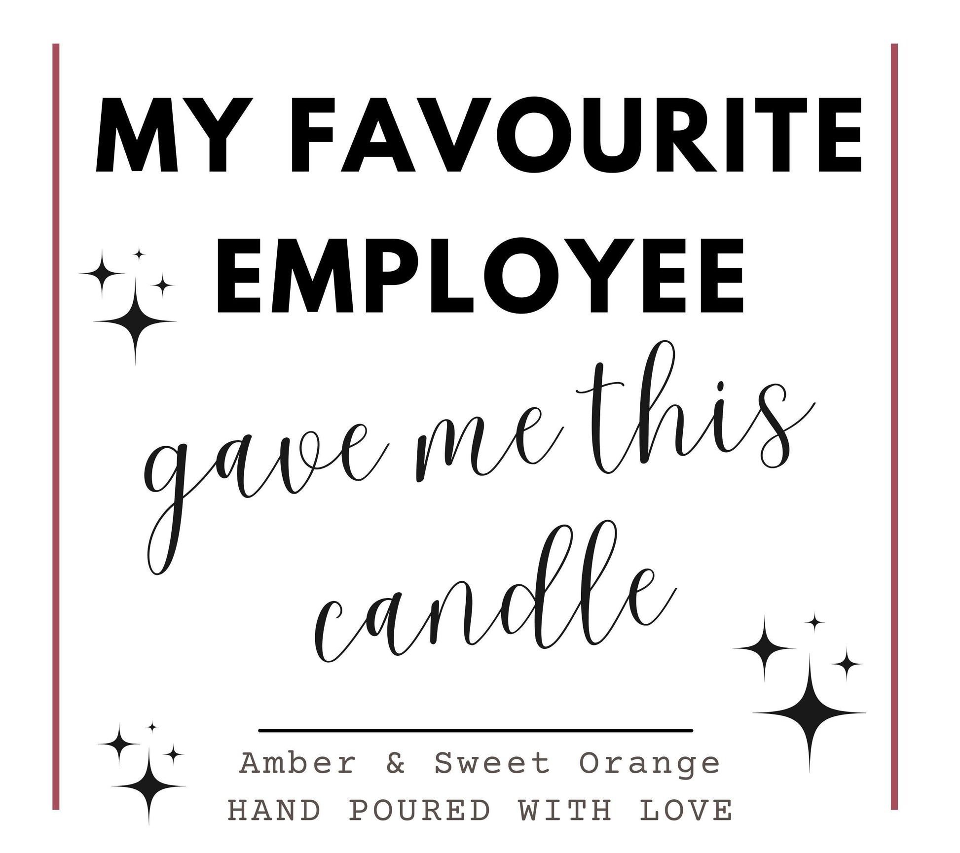 My favourite employee gave me this candle, boss gift, birthday gift, co-worker gift, Christmas gift, funny boss manager scented candle gift
