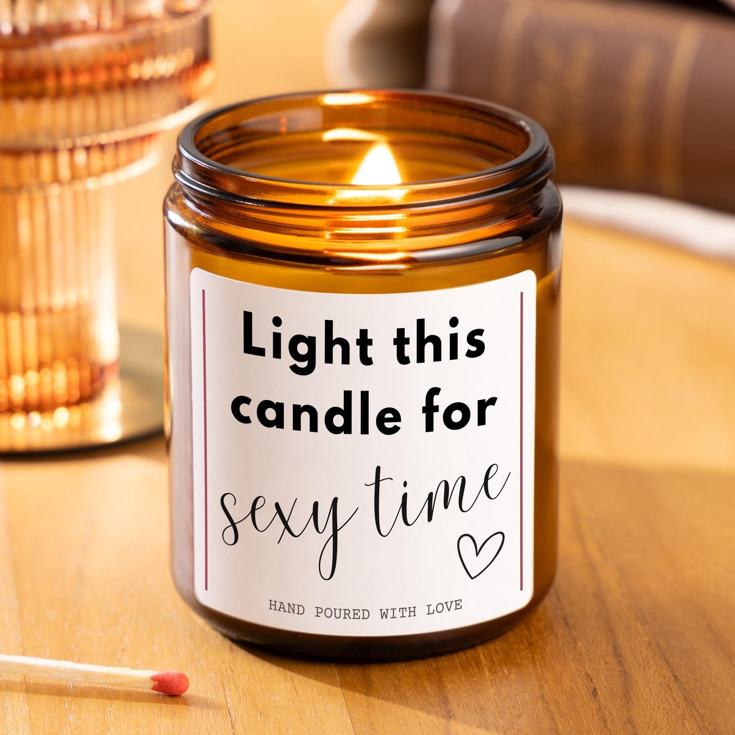 Valentines Candle Gift for Partner, Light for Sexy Time Anniversary Gift for Him, Gift for Boyfriend Girlfriend Husband, Cheeky Sexy Gift, Romantic Gift Love Candle, Light For Sexy Time