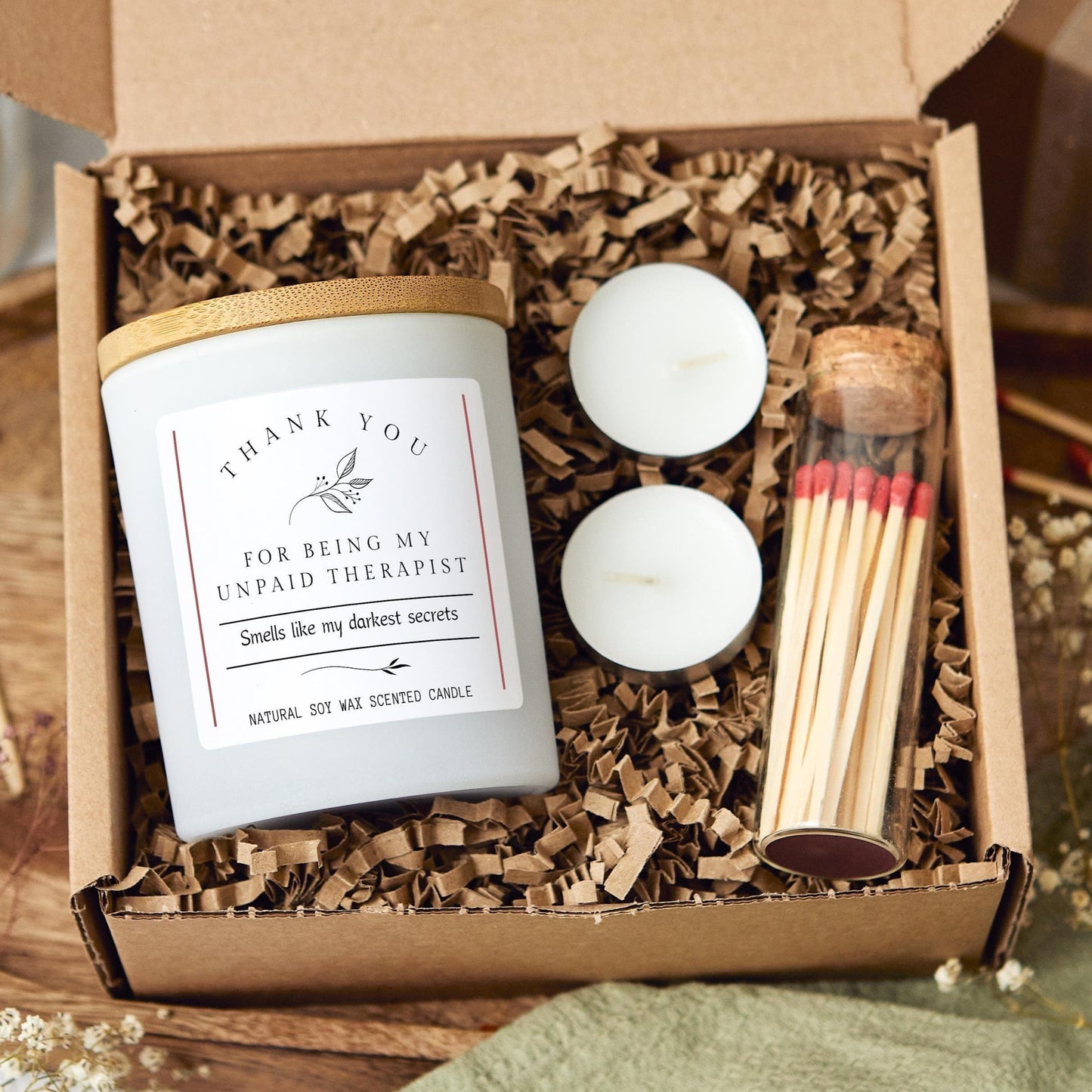 Thank You for Being my Unpaid Therapist, Funny Best Friend Gift, Funny Candles, Gifts for Her, Coworker Gift, Funny Bestie Birthday Candle