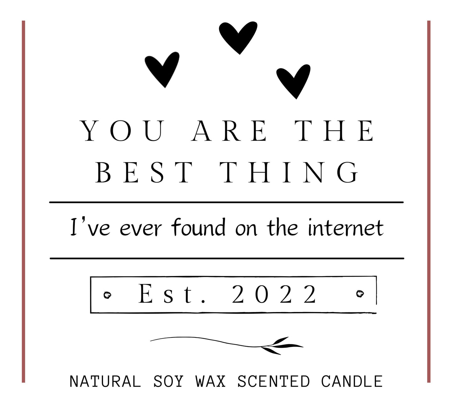 Valentine’s Day Personalised Candle Valentines Gift, Internet Dating Gift, Funny Gift for Her, Present for Him, Tinder Gift, Hinge Gift, Bumble Gift, Online Dating Funny Gift, Romantic Personalised Candle