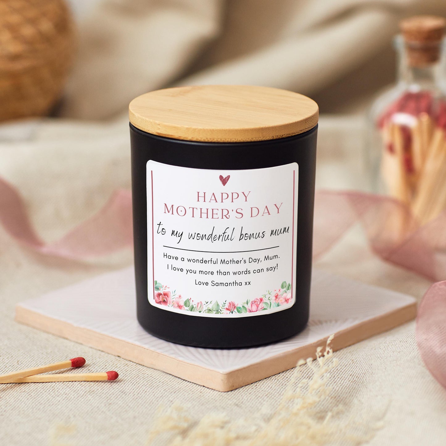 Mothers Day Candle Gift for Step Mum, Mothers Day Presents, Bonus Mum Candle Gift For Her, New Mum Gift, Mother's Day Gift for Nana
