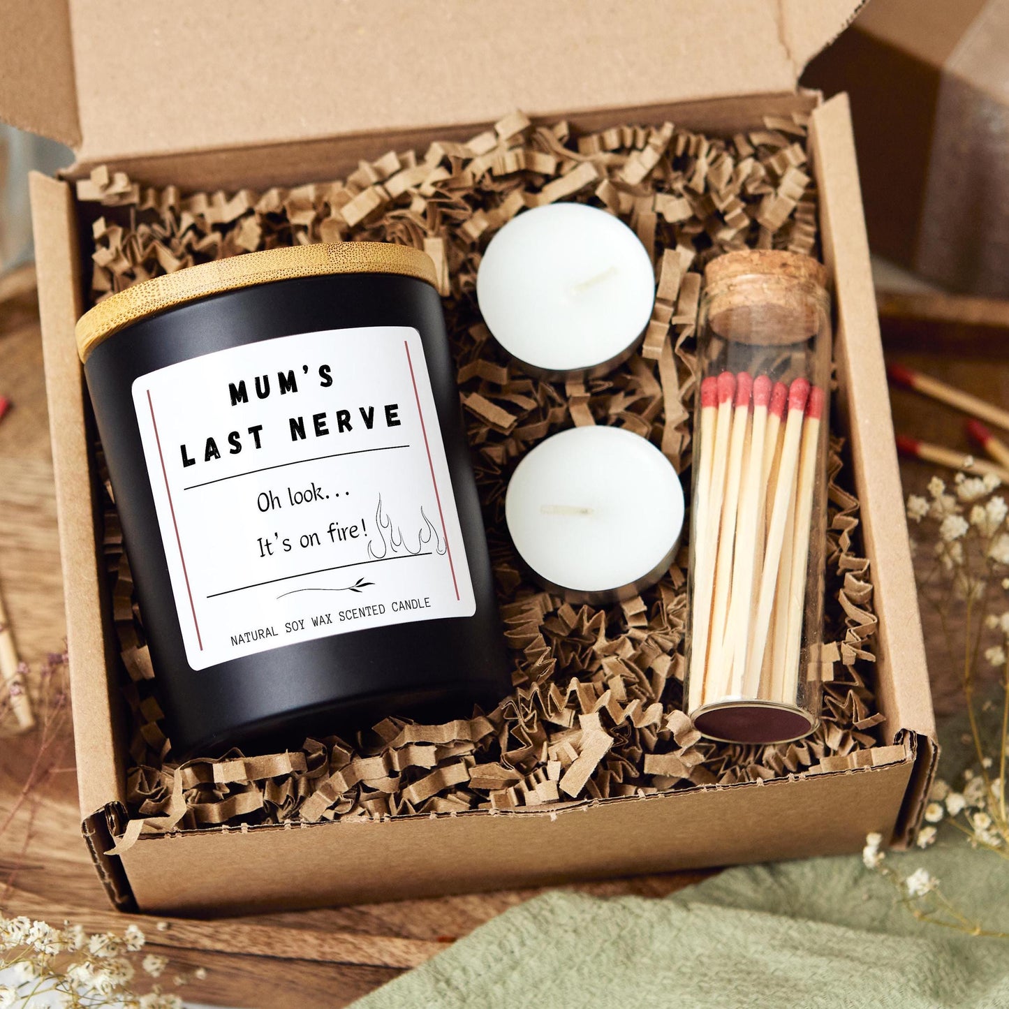 Mum's Last Nerve Is On Fire Funny Candle For Stressed Mums, Funny Mothers Day Candle Gift, Funny Birthday Presents, Mum Candle Gift for Her