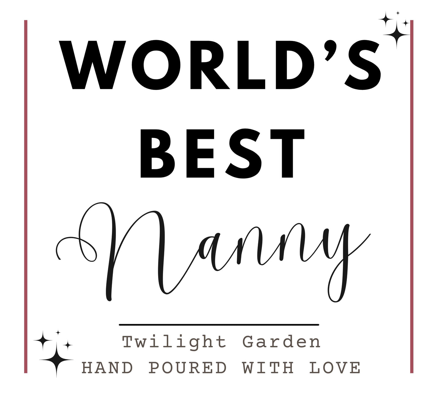 World's Best Nanny Birthday Candle Gift, Nana Mothers Day Presents, The Best Nanny Mothers Day Candle For Gran, Grandma Candle, Granny Gift