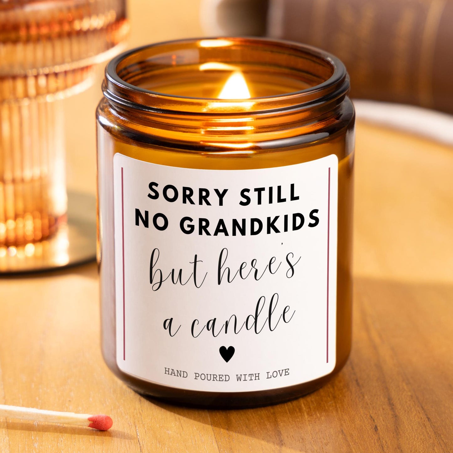 Sorry Still No Grandkids Candle Gift, Funny Gift for Mum, Mothers Day Gift, Fathers Day Scented Candle for Parents, Funny Birthday Gift