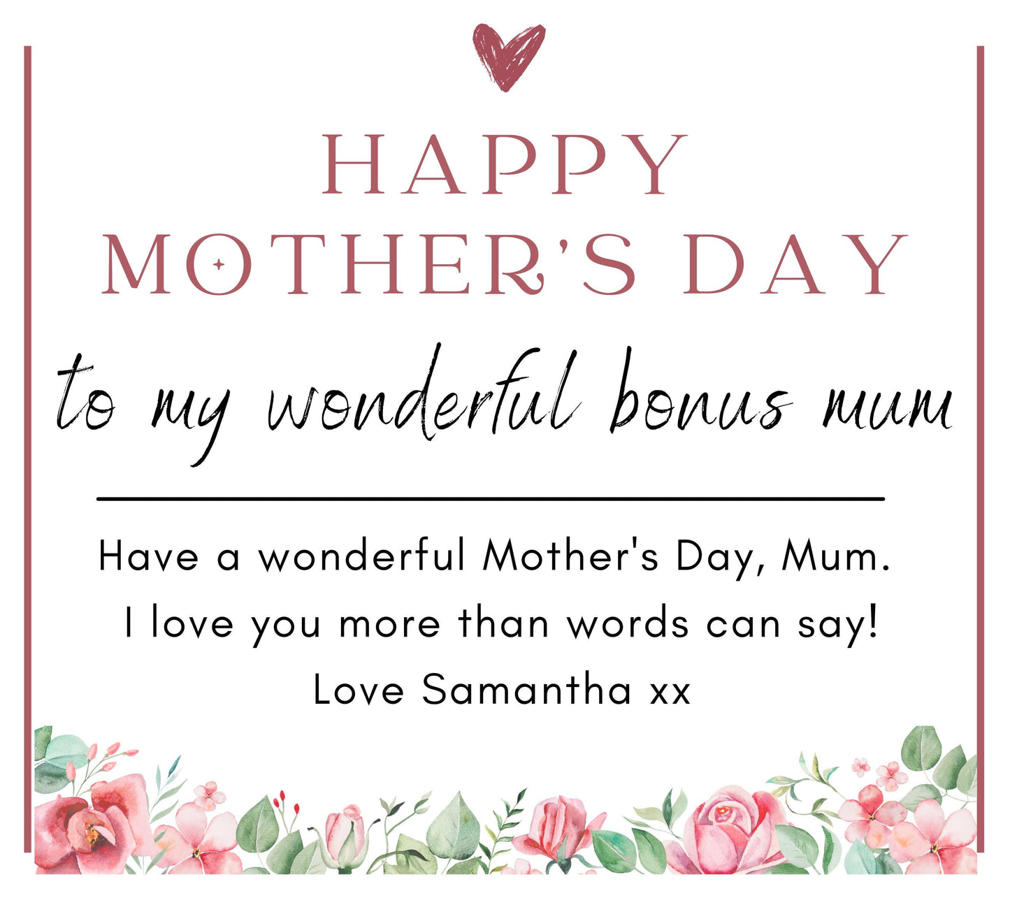 Mothers Day Candle Gift for Step Mum, Mothers Day Presents, Bonus Mum Candle Gift For Her, New Mum Gift, Mother's Day Gift for Nana