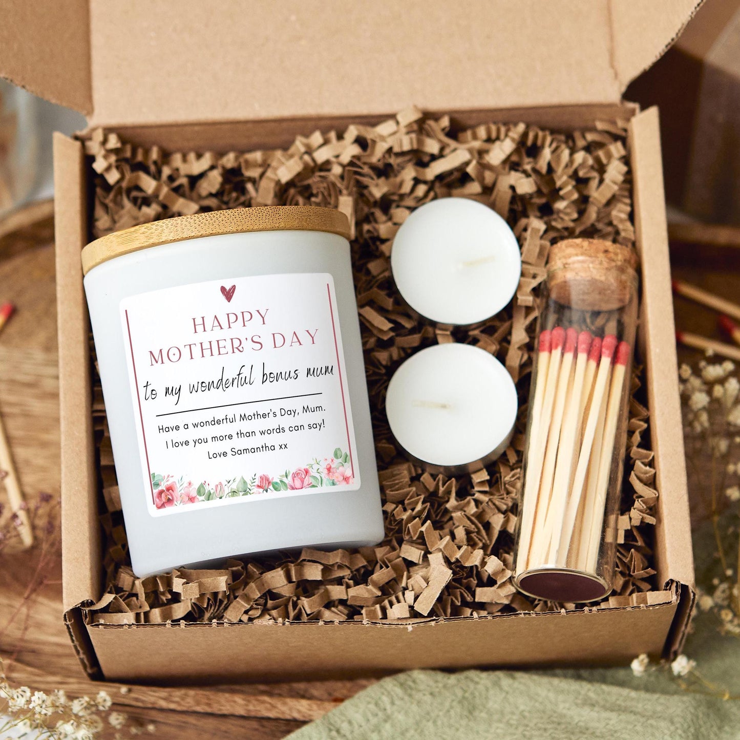 Mothers Day Candle Gift for Step Mum, Mothers Day Presents, Bonus Mum Candle Gift For Her, New Mum Gift, Mother's Day Gift for Nana