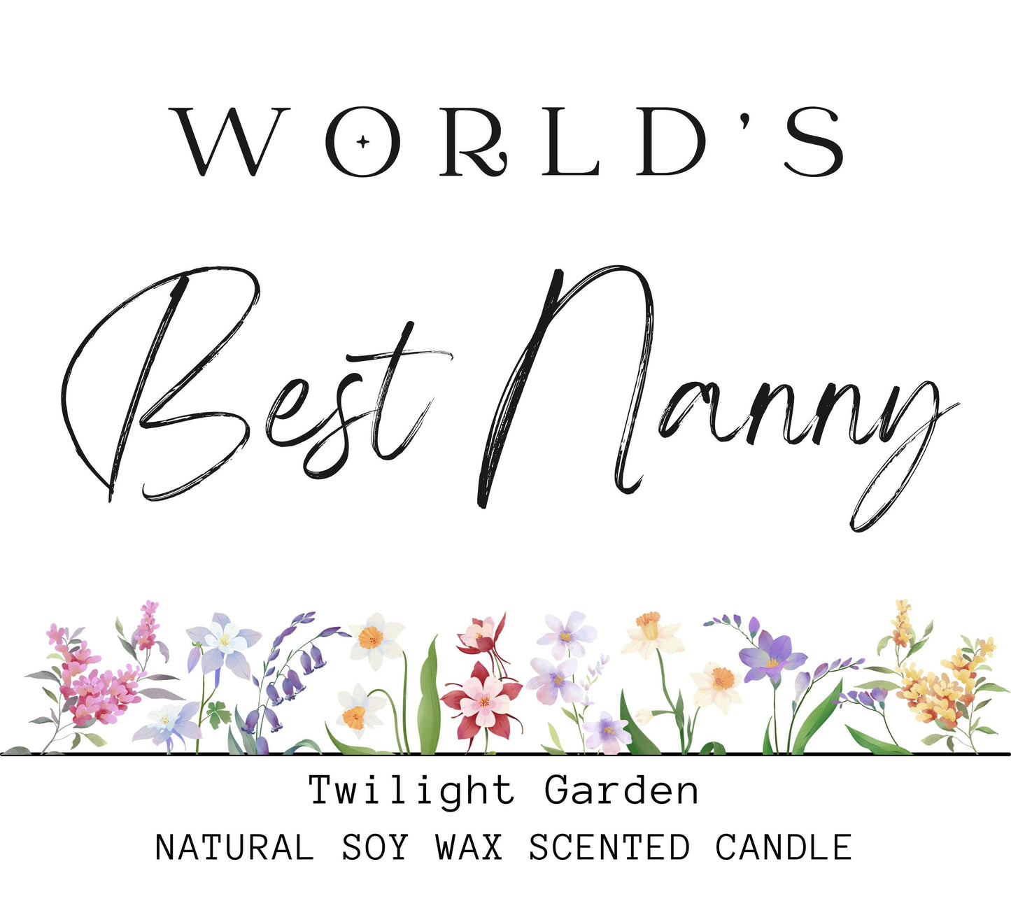World's Best Nanny Birthday Day Candle Gift, Nana Mothers Day Presents, The Best Nanny Mothers Day Candle Gift For Her, Grandma, Granny Gift