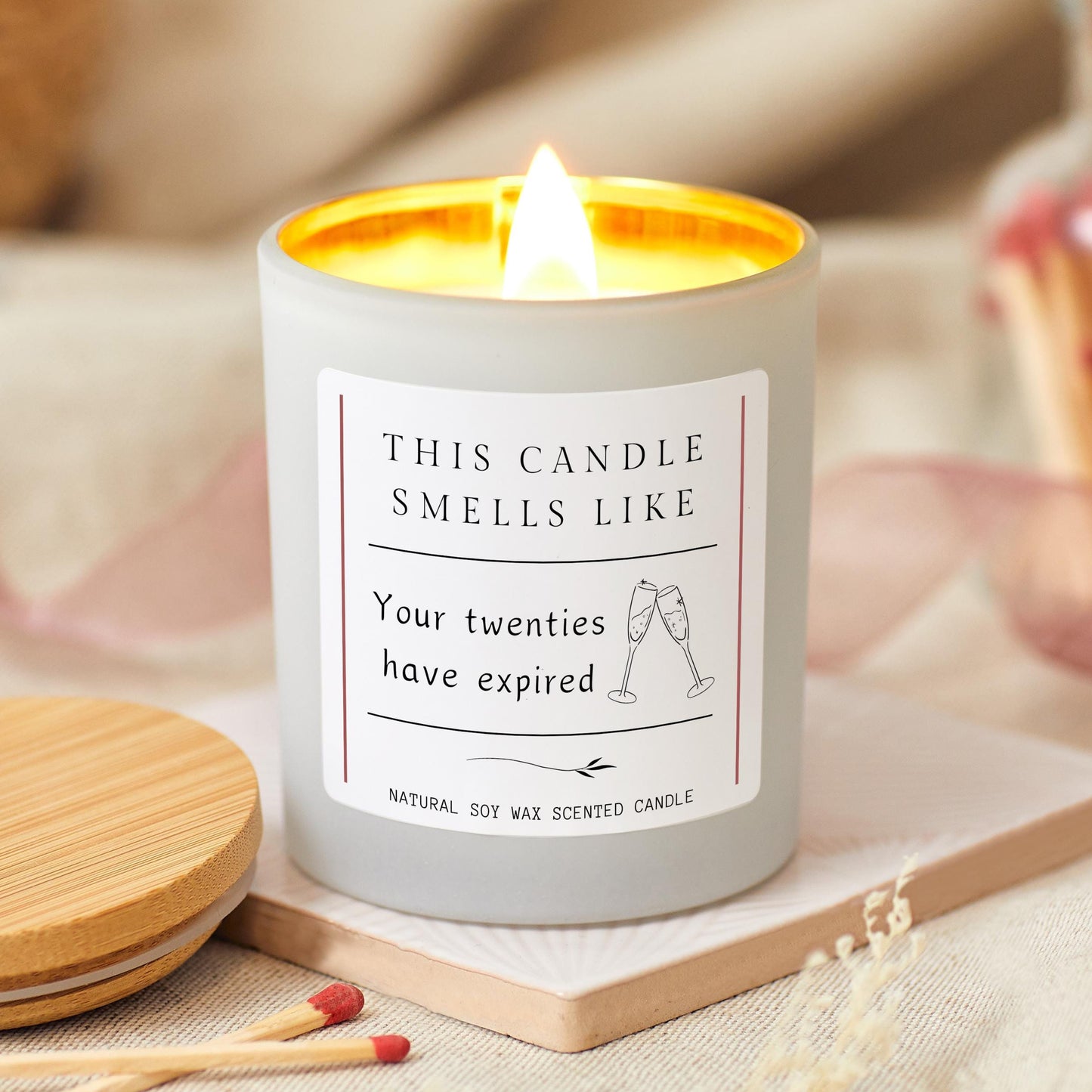 30th Birthday Gifts for Women, Twenties Have Expired, Funny 30th Birthday Celenration Soy Wax Candle Gift for Best Friend, Unique 30th Gift