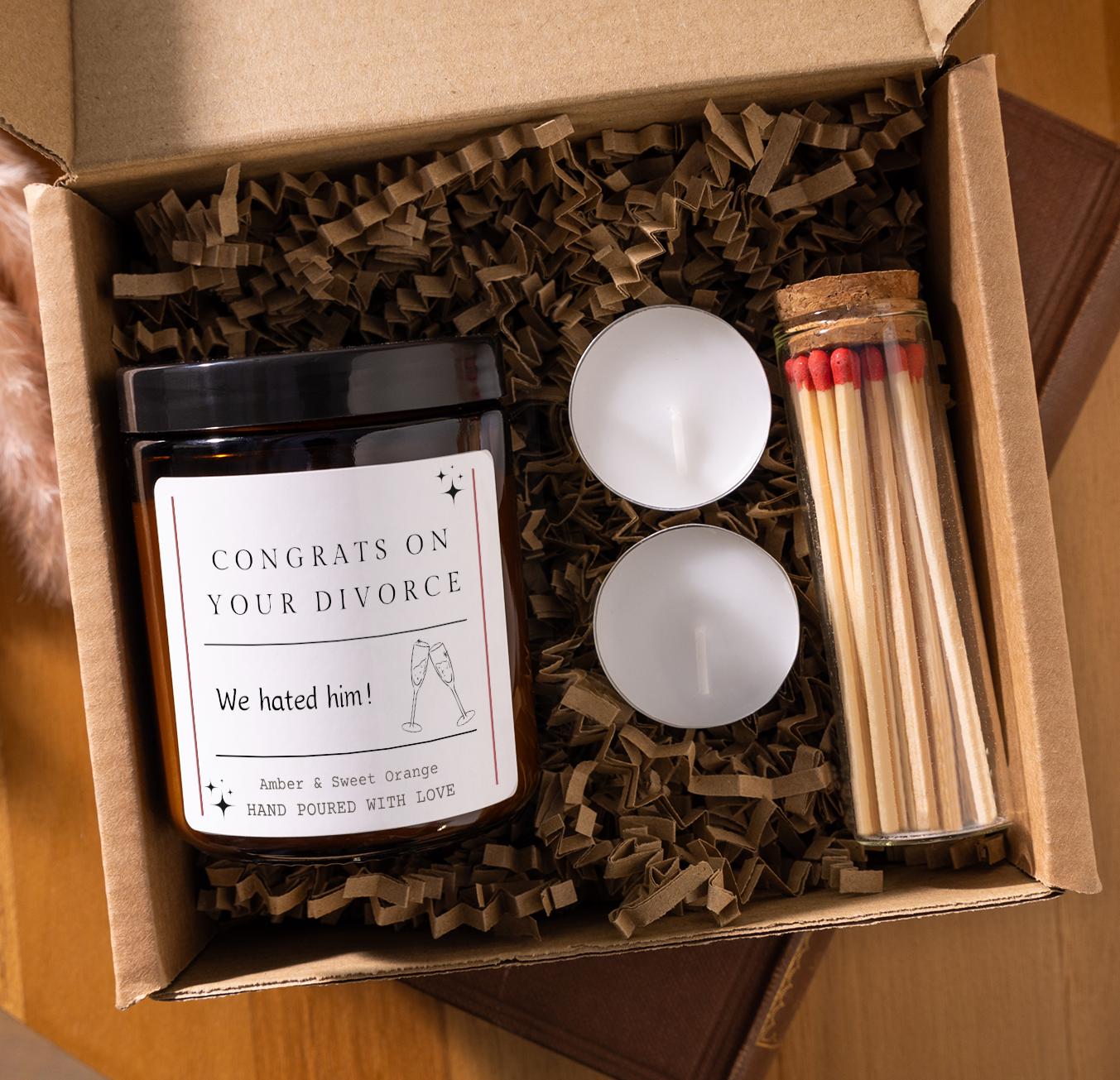 Funny Congratulations on Divorce Candle, We Hated Him Breakup Gift for Her, Newly Single Gift, Best Friend Divorce Party, Sister Break Up