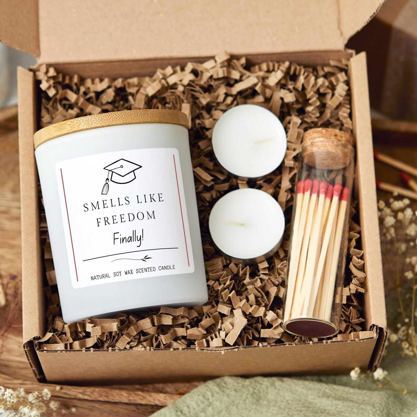Funny Graduation Gift for Friend, University Graduation Candle, College Graduation Gift, Smells Like Freedom Class Of 2025 Masters Phd Gift
