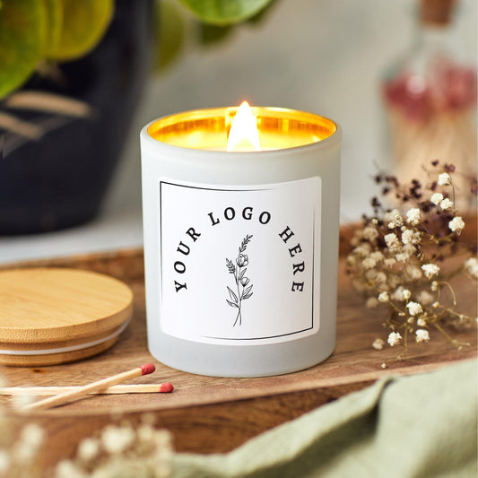 Bulk Logo Branded Candles, Custom Business Logo Gift, Personalised Candles for Corporate Events, Wholesale Business Branded Private Label