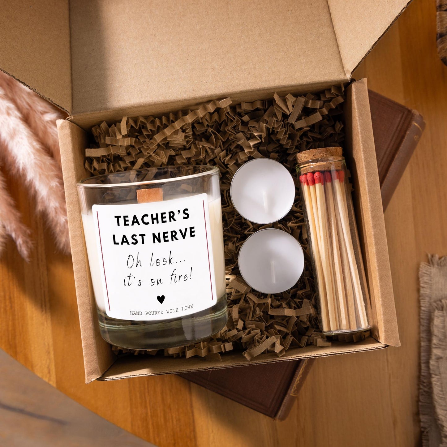 Funny Teacher Thank You Candle, Teacher's Last Nerve End Of School Appreciation Gift, Teaching Assistant End of Year Gift, Christmas Present