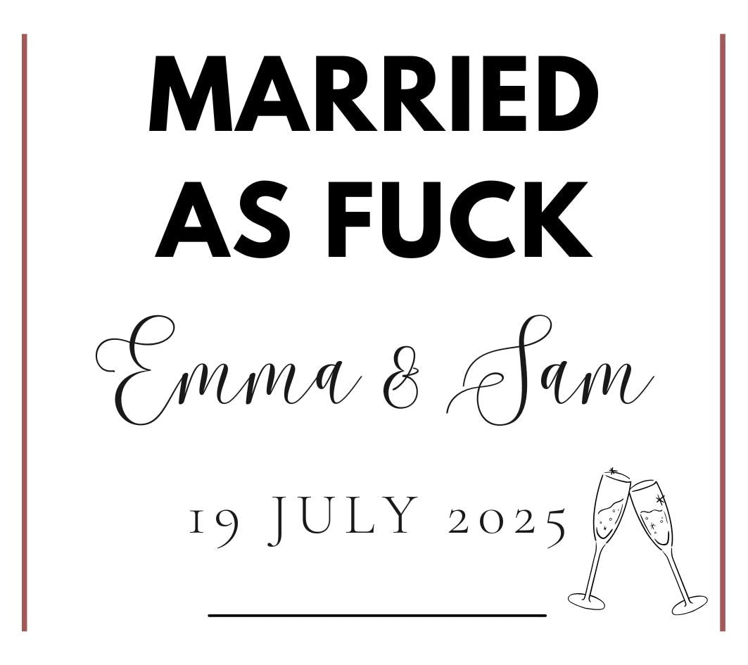 Married As Fuck Personalised Scented Candle, Funny Wedding Gift for Couple, Custom Wedding Candle, Engagement Gift, Newlywed Gift, Congratulations Married AF, Bridal Shower Gift, Bride and Groom Candle, Wedding Decoration Candle, Marriage Gift