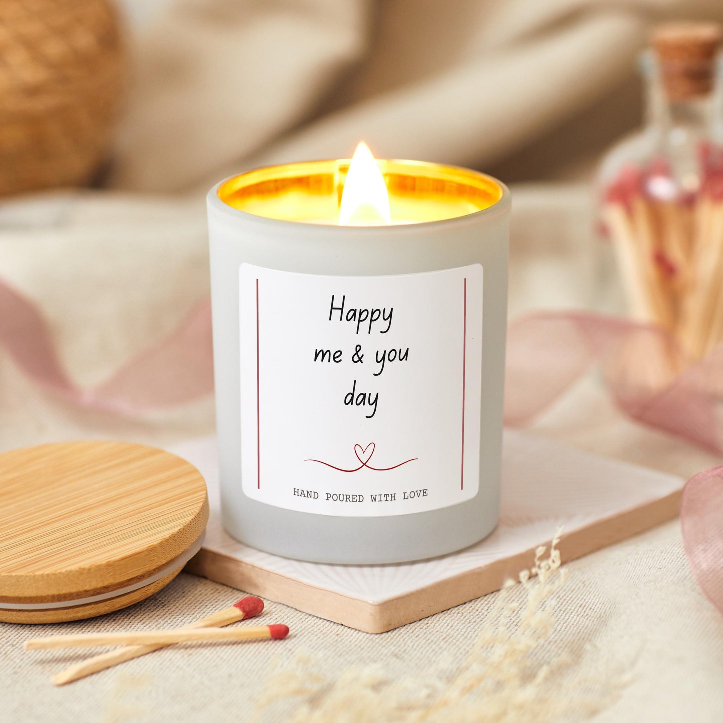 Happy Me And You Day Anniversary Gift, 16th Wax Anniversary Present for Her, Valentines Gift for Girlfriend, Romantic Present for Wife