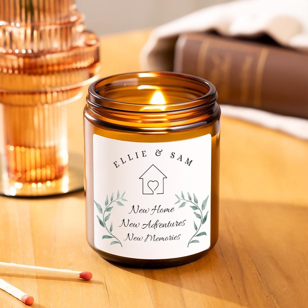 New Home Candle Gift for Couple, First Home Gift Set, House Warming Gift, Moving Away Gift, New Home New Adventure New Memories