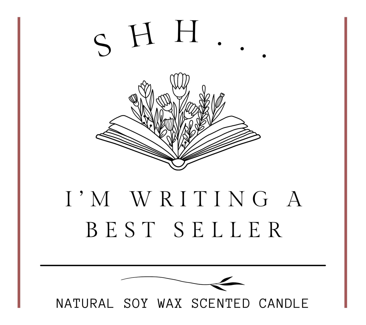 Writing a Bestseller Candle Gift For Writer, Unique Author Gift, Aspiring Author Writing Candle, New Writer Gift, New Book Release