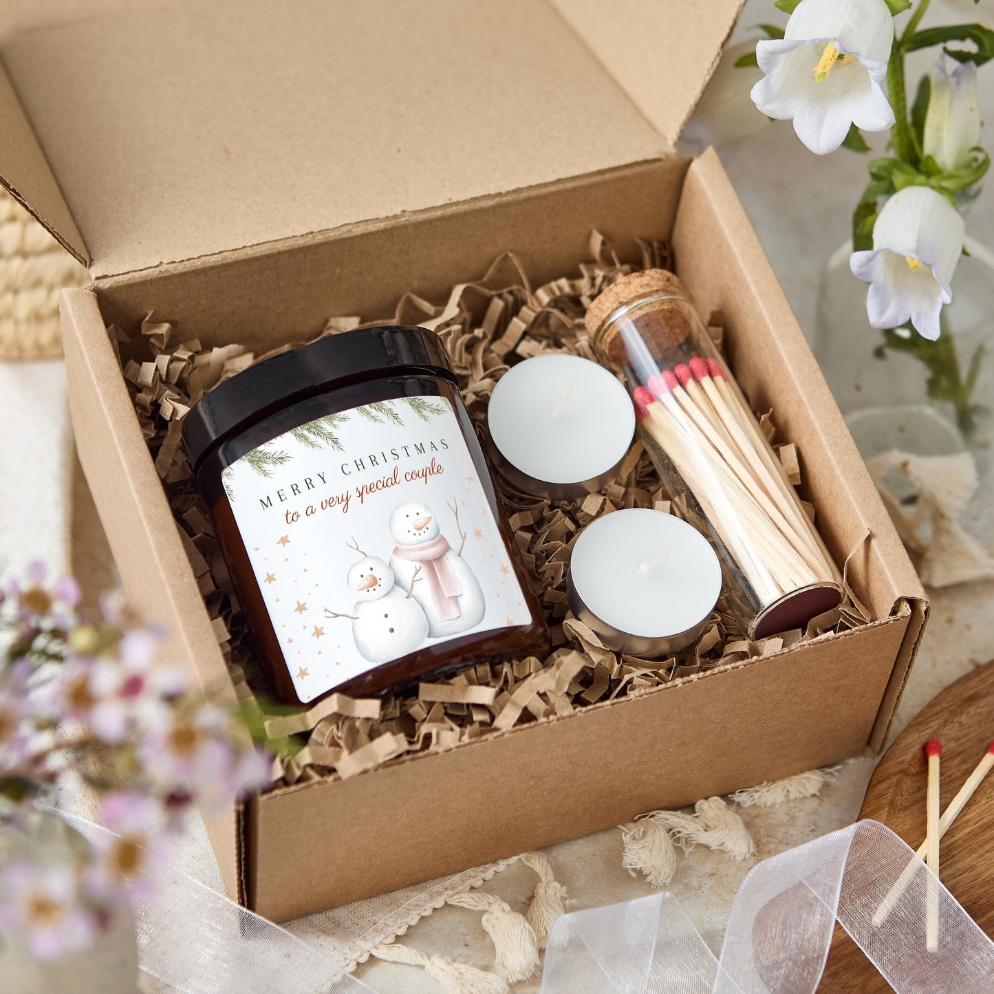 Unique Christmas Gift for Couples First Christmas, Christmas Candle for a Special Couple, Romantic Christmas Eve Gift for Couples
