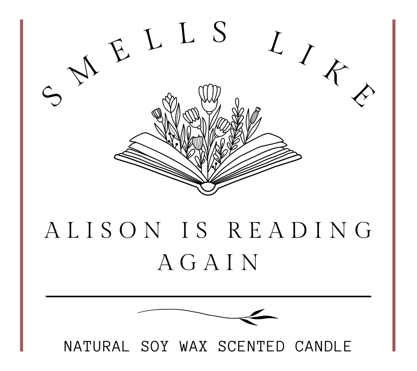 Smells Like She's Reading Again, Personalised Funny Bookish Candle, Book Lover Gift for Her, Reader Bookworm Gift, Smut Gifts for Readers