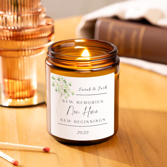 New Home Gift, Personalised Gifts for Home, House Warming Gift, New Beginnings Candle, Home Sweet Home, First Home Gift for Friend & Family