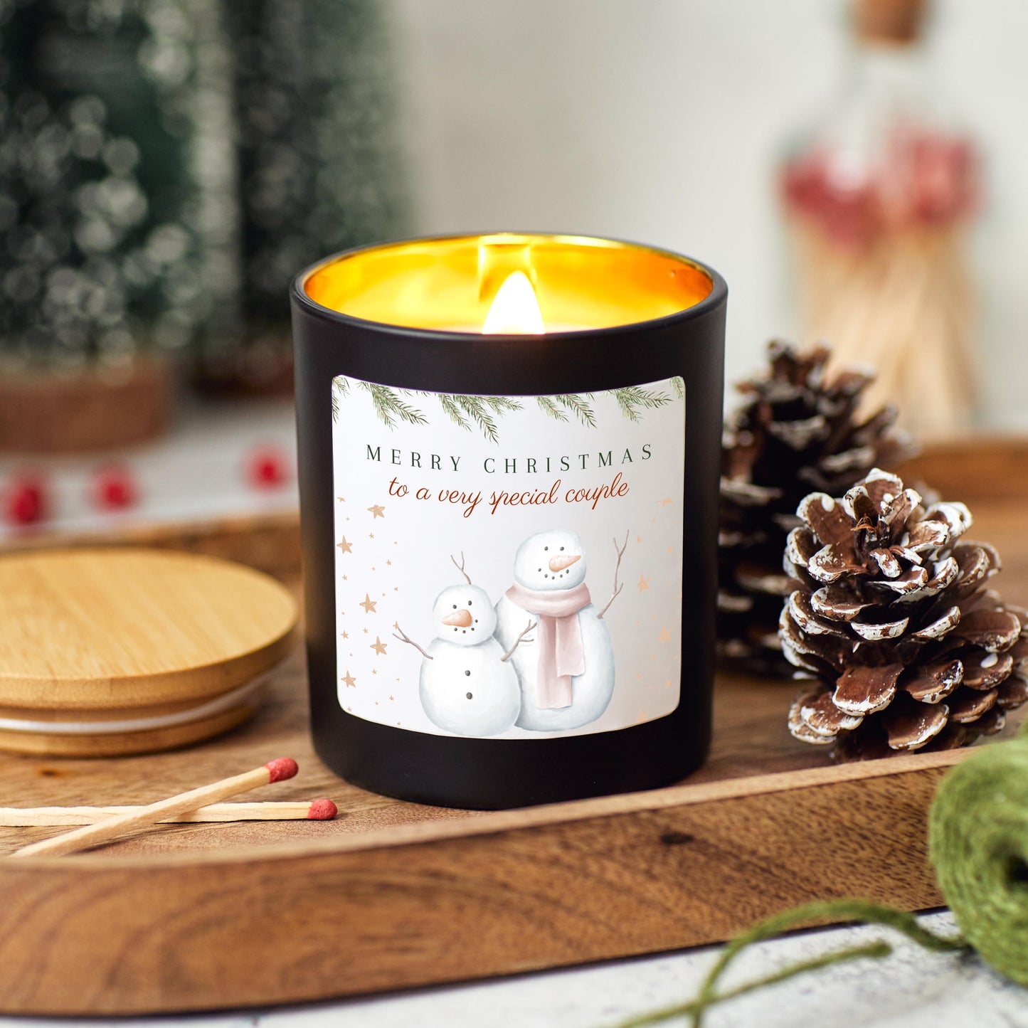 Christmas Candle Gift for Couple, Candle for a Special Couple, Christmas Hamper for Couples, Romantic Christmas Eve Present for Him and Her