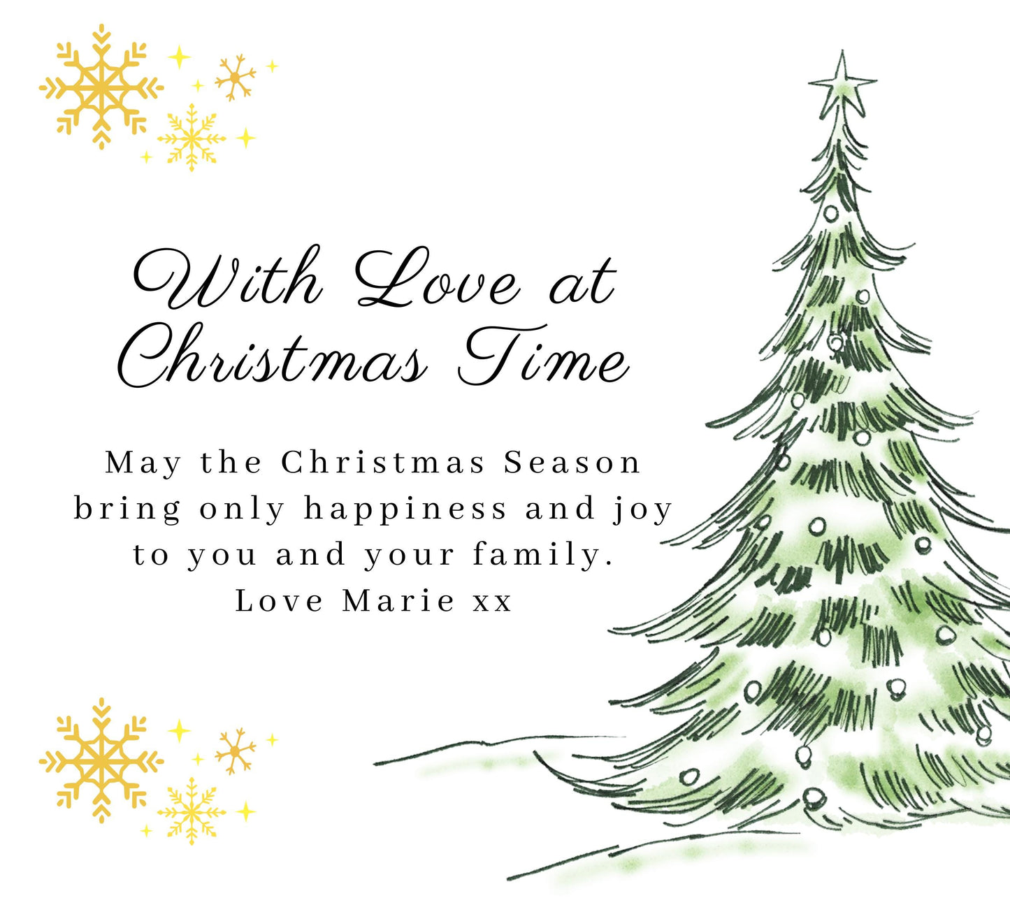 Christmas Candle Personalised Merry Christmas Present for Couple, With Love At Christmas Time Christmas Eve Gift for Her, For Wife, Partner