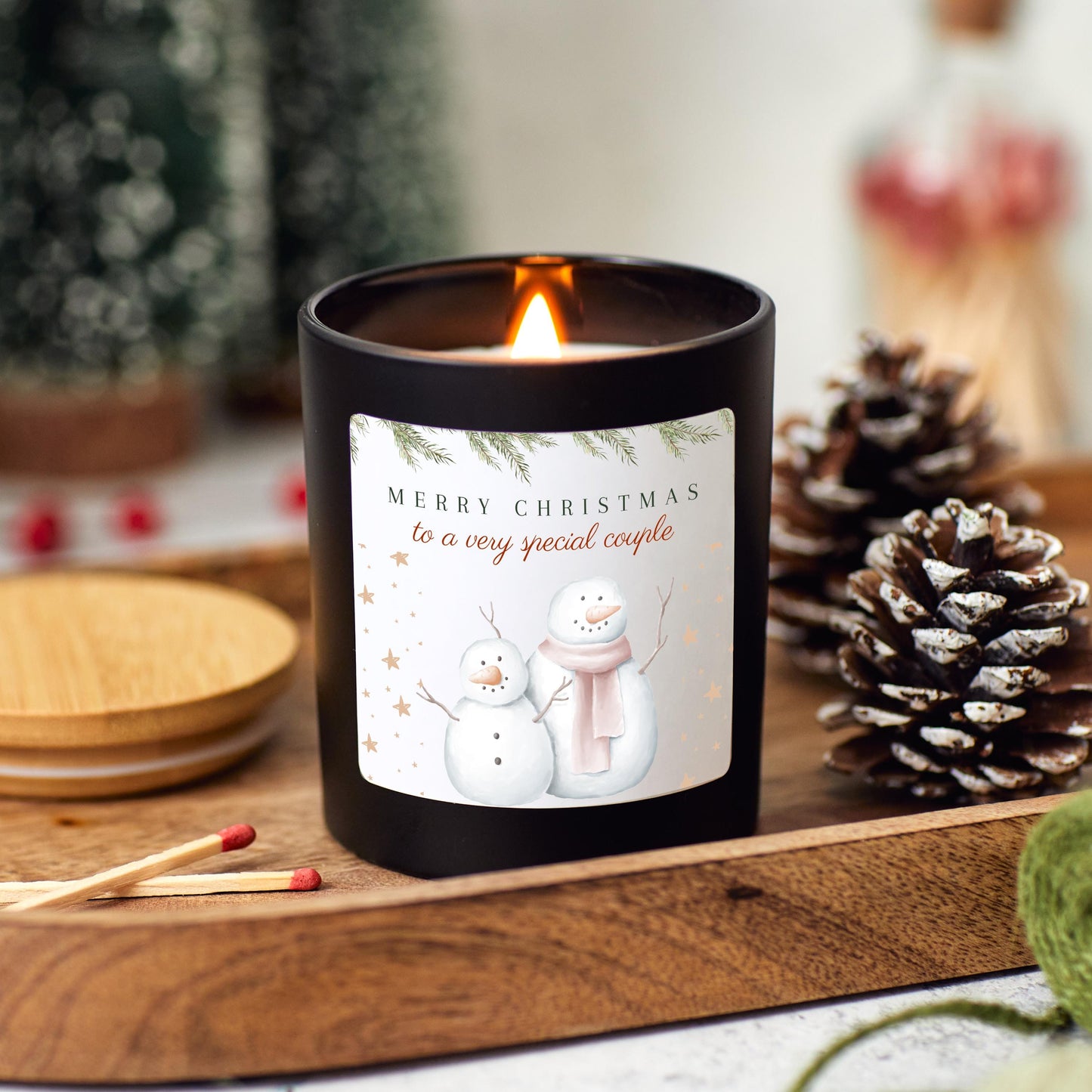 Christmas Candle Gift for Couple, Candle for a Special Couple, Christmas Hamper for Couples, Romantic Christmas Eve Present for Him and Her