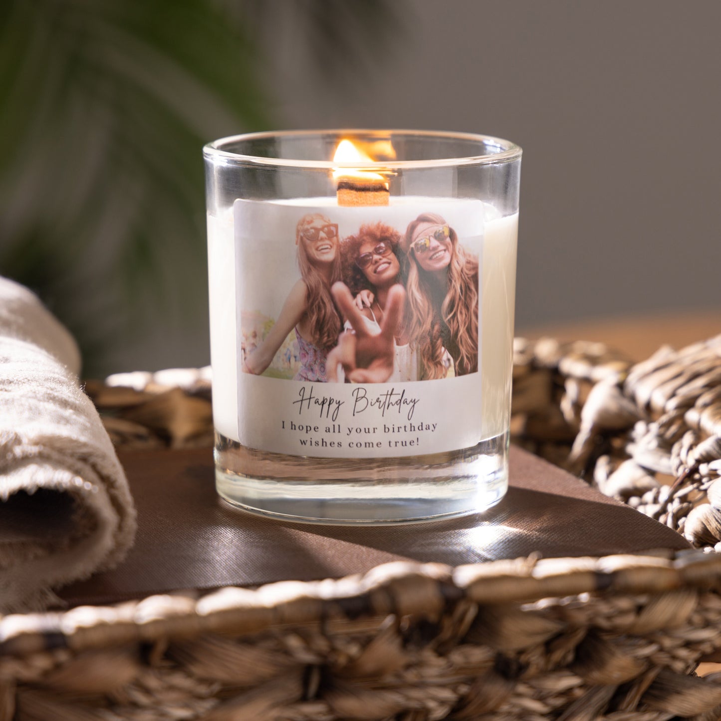 photo candle, birthday candle, personalised candle, soy wax candle, scented candle