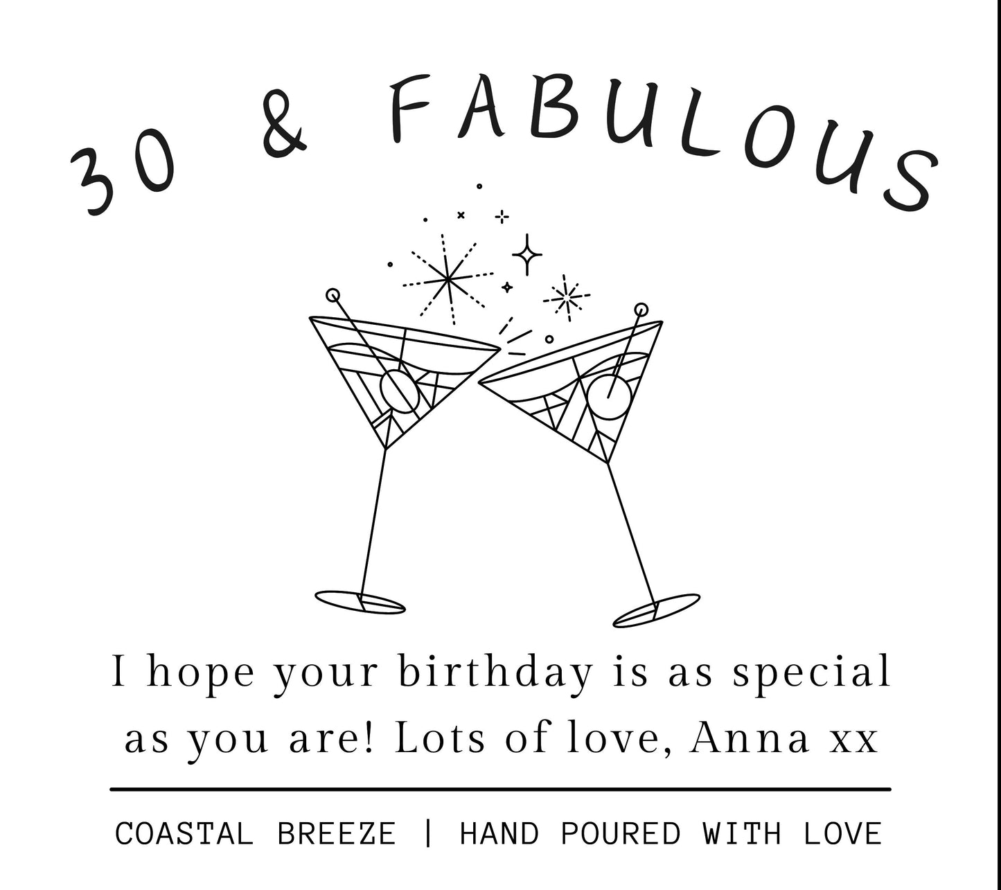 30th Celebration, 30th Birthday Gift, Milestone Birthday, Thirty & Fabulous, 30 and Fabulous, candle gift set, Personalised Candle, birthday hamper, birthday presents, presents for her, gifts for women