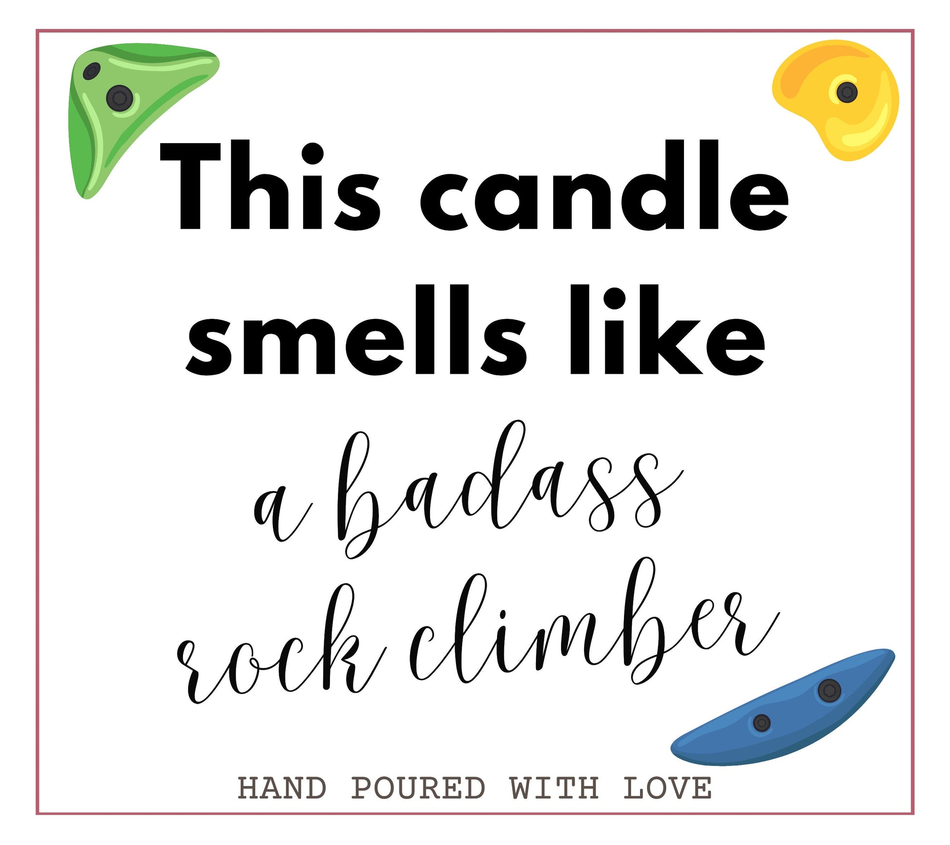 Funny Birthday Candle for Climbers, Rock Climber Gift, Bouldering Gift for Her, Gift for Boyfriend, Scented Candle Gift for Him, Climbing Gift, Rock Climbing Present, Bouldering Gift, Birthday Gift