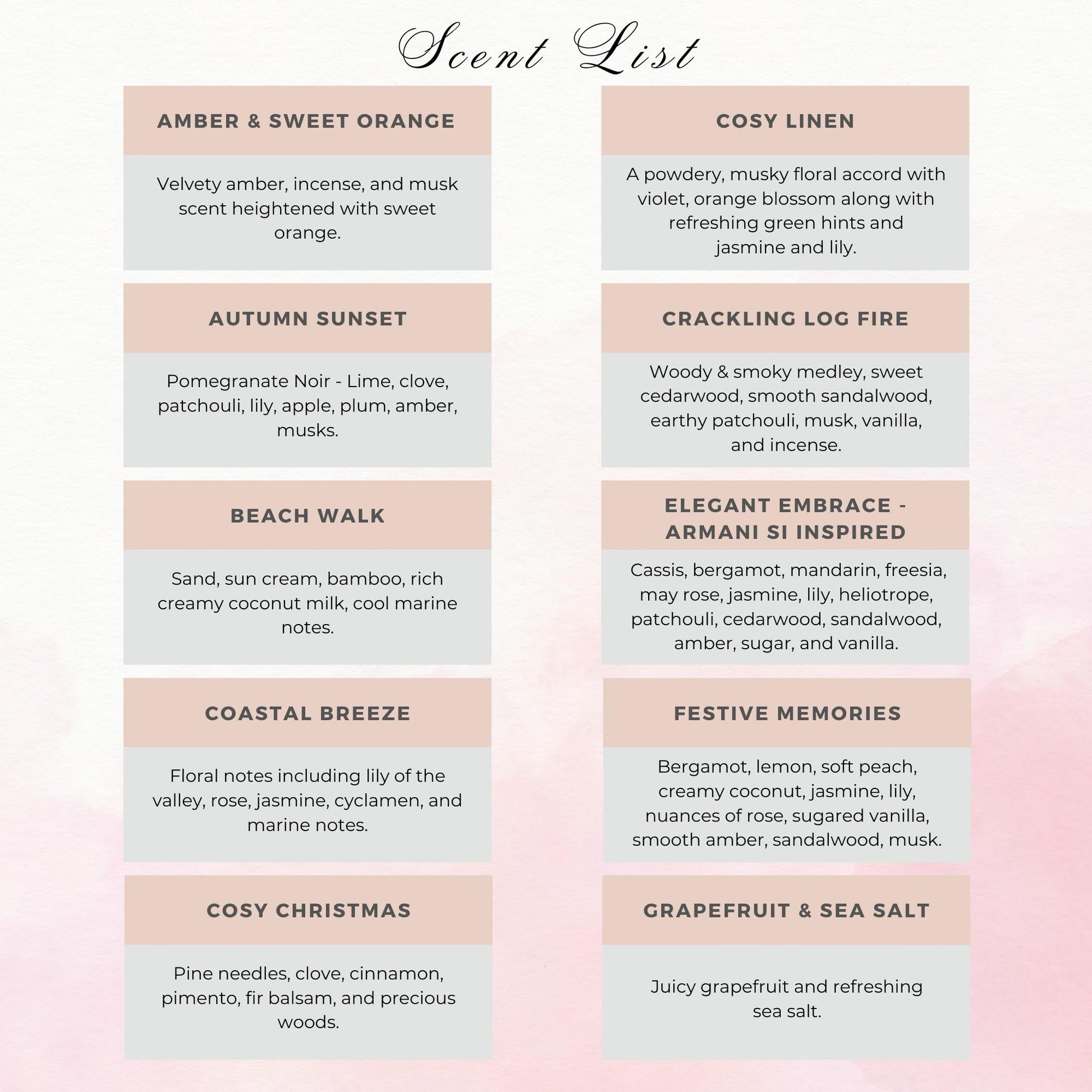 Scent List