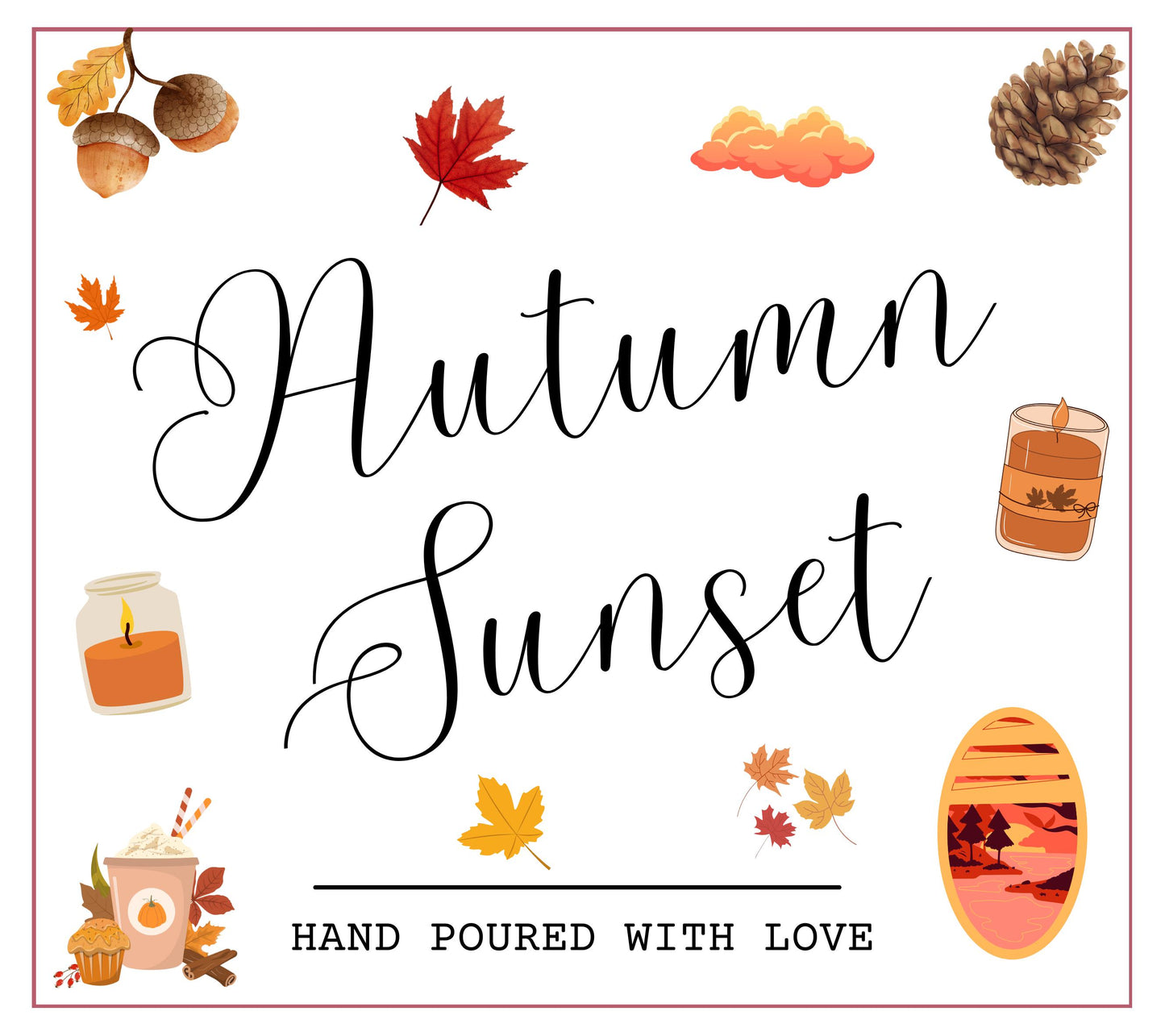 Autumn Sunset Cosy Autumn Candle, Autumn Scents, Autumn Home Decor Candle, Cute Halloween Decor, Halloween Pumpkin Decor, Cosy Fall Decor, Autumn Decoration, Sweater Weather, Thanksgiving Decor Home Gift