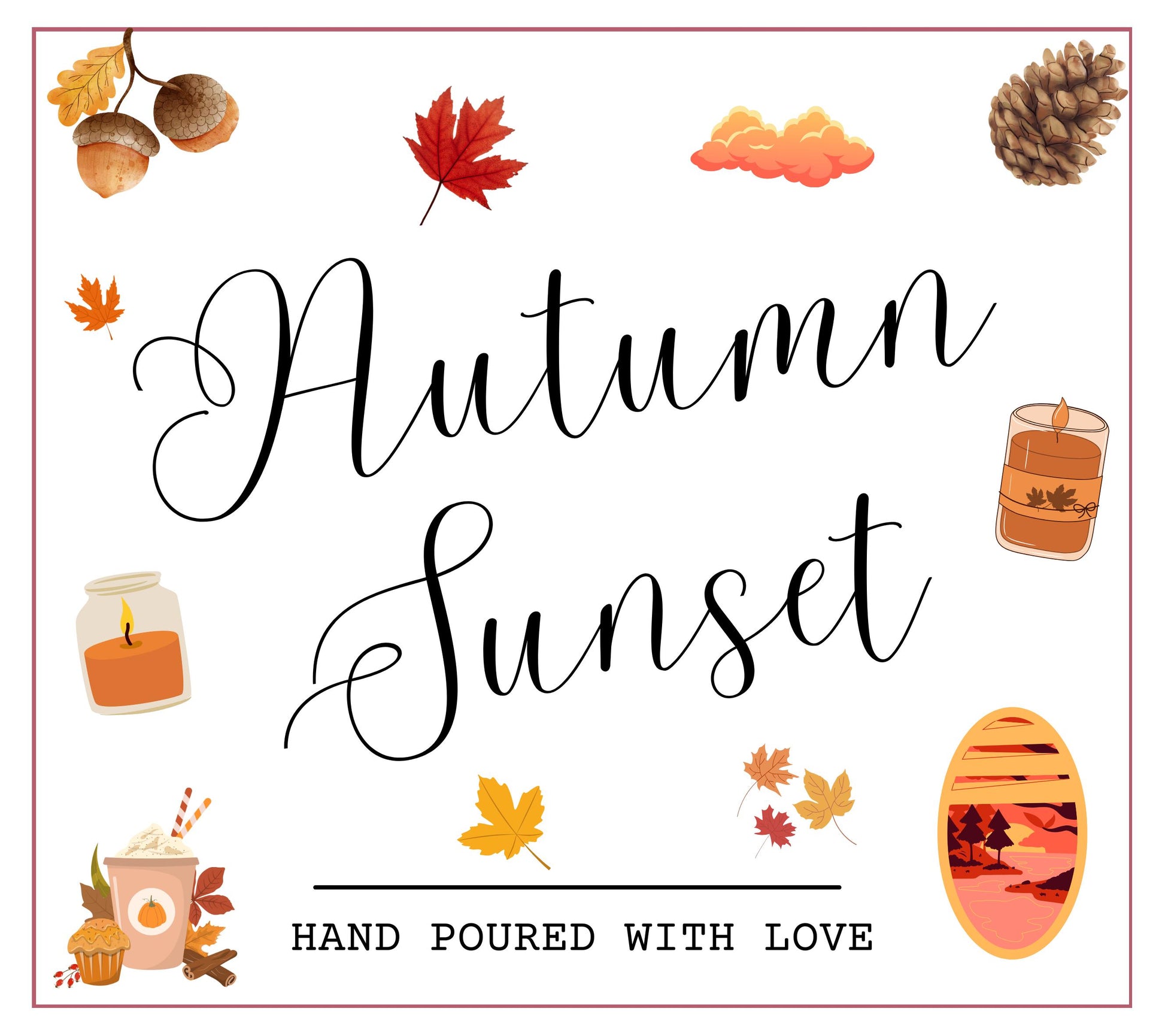 Autumn Sunset Cosy Autumn Candle, Autumn Scents, Autumn Home Decor Candle, Cute Halloween Decor, Halloween Pumpkin Decor, Cosy Fall Decor, Autumn Decoration, Sweater Weather, Thanksgiving Decor Home Gift