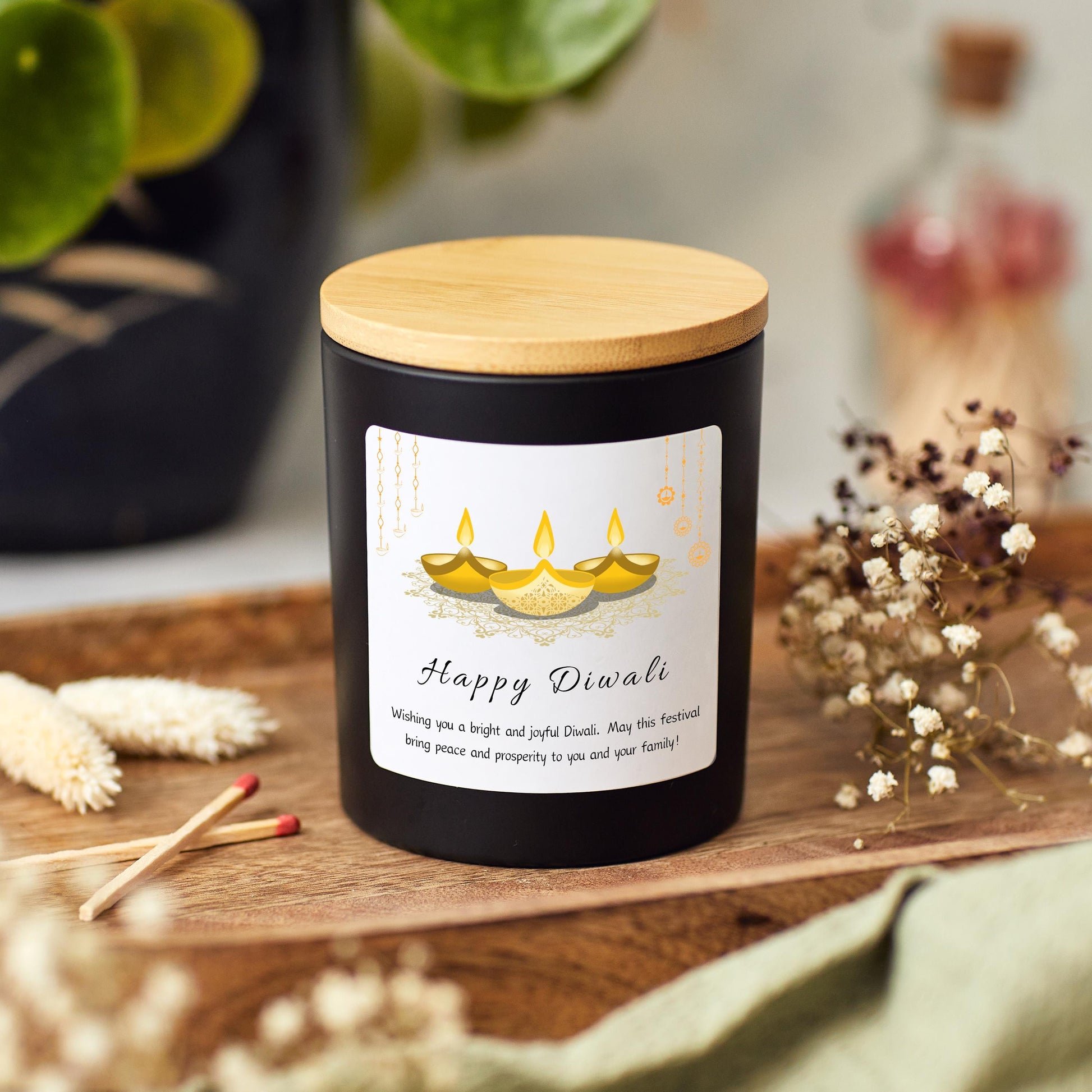 Personalised Diwali Gift For Family, Happy Diwali Personalised Candle, Festival of Lights Diwali Celebrations Gifts, Diwali Decorations   Prosperity and Wealth Candle Gift, Diwali Decor Candle, Diwali Gift Hamper, Diwali Rangoli Candle Gift