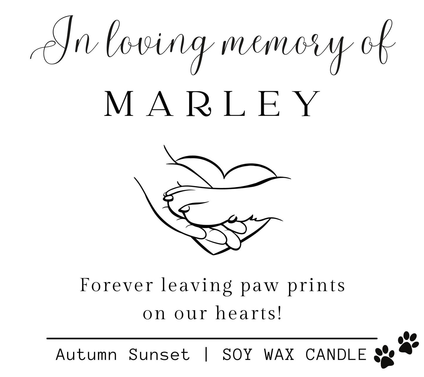 Pet Memorial Candle, Pet Loss Candle, Dog Loss Gift, In Loving Memory, remembrance gift, Soy Wax Candle, gift for dog mum, gift for dog dad, Sympathy Gifts, Bereavement Gifts, Memorial Gifts, Memorial Keepsakes