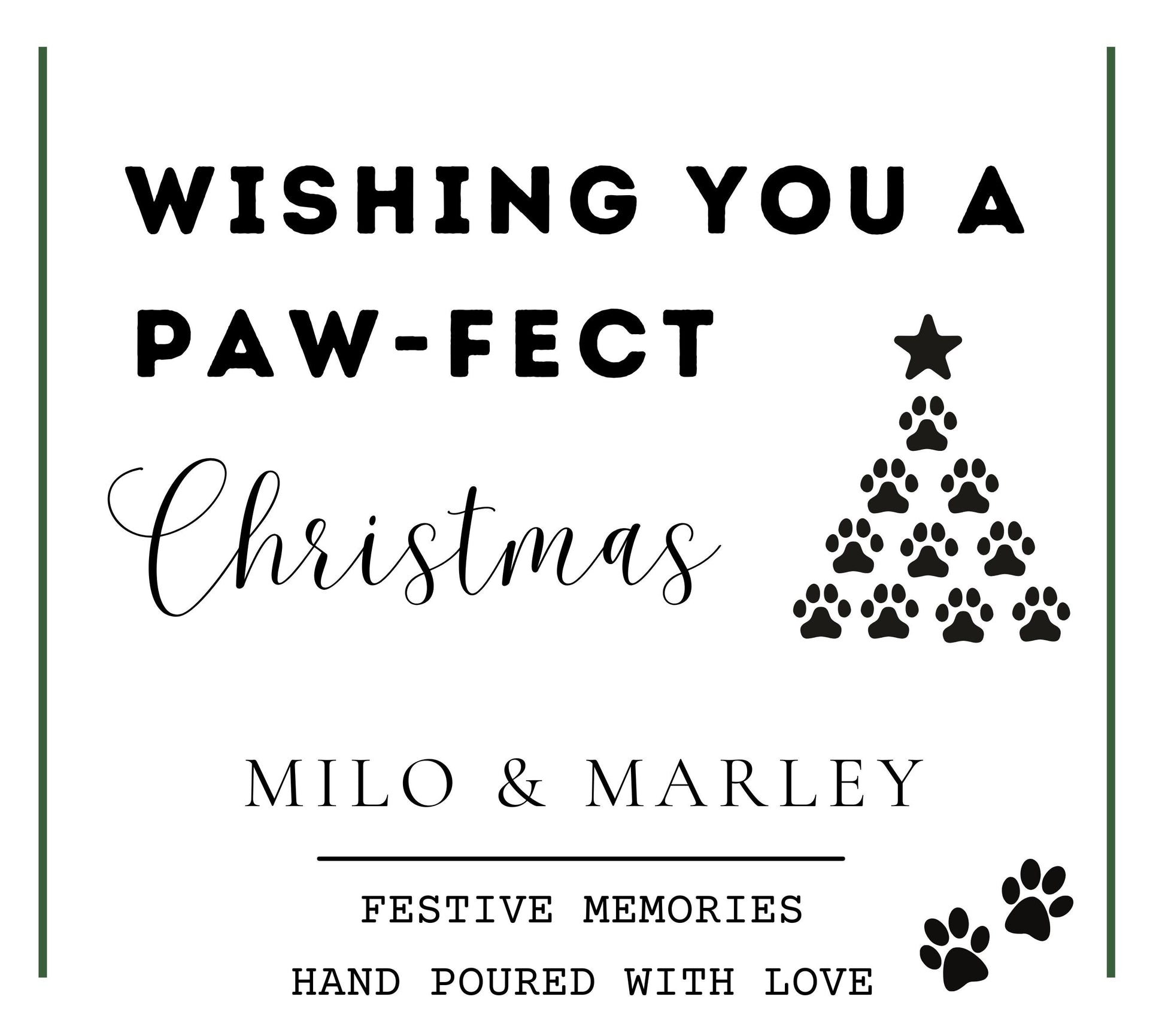 Christmas Dog Candle, Pawfect Christmas Dog Lover Gift, Personalised Dog Mum Gifts, Funny Dog Dad Paw Candle, Paw Prints Gift, Dog Gifts For Owners, Funny Dog Stocking Filler