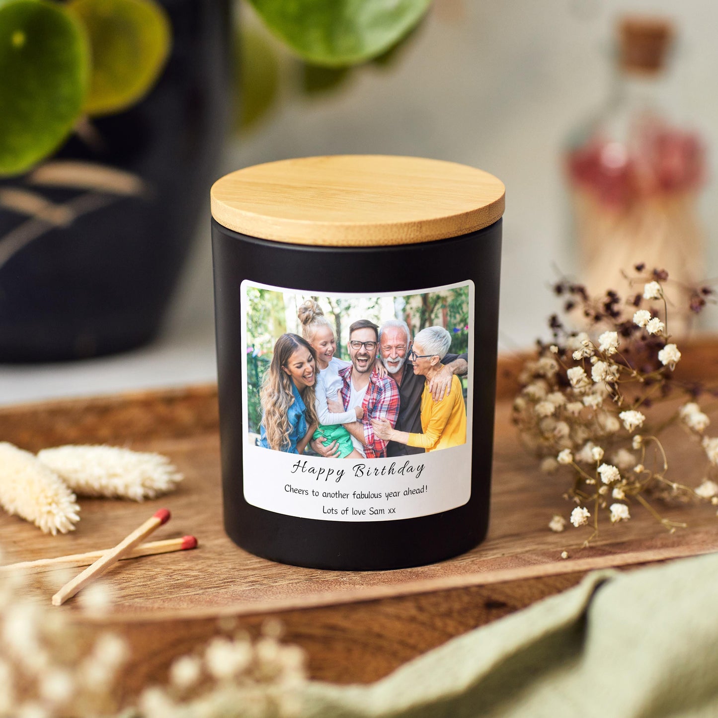 Photo Candle Personalised Birthday Gifts for Her, Gift for Him, Luxury Candle 30th Birthday Gift Set, 40th Birthday Present, 50th, 60th Gift