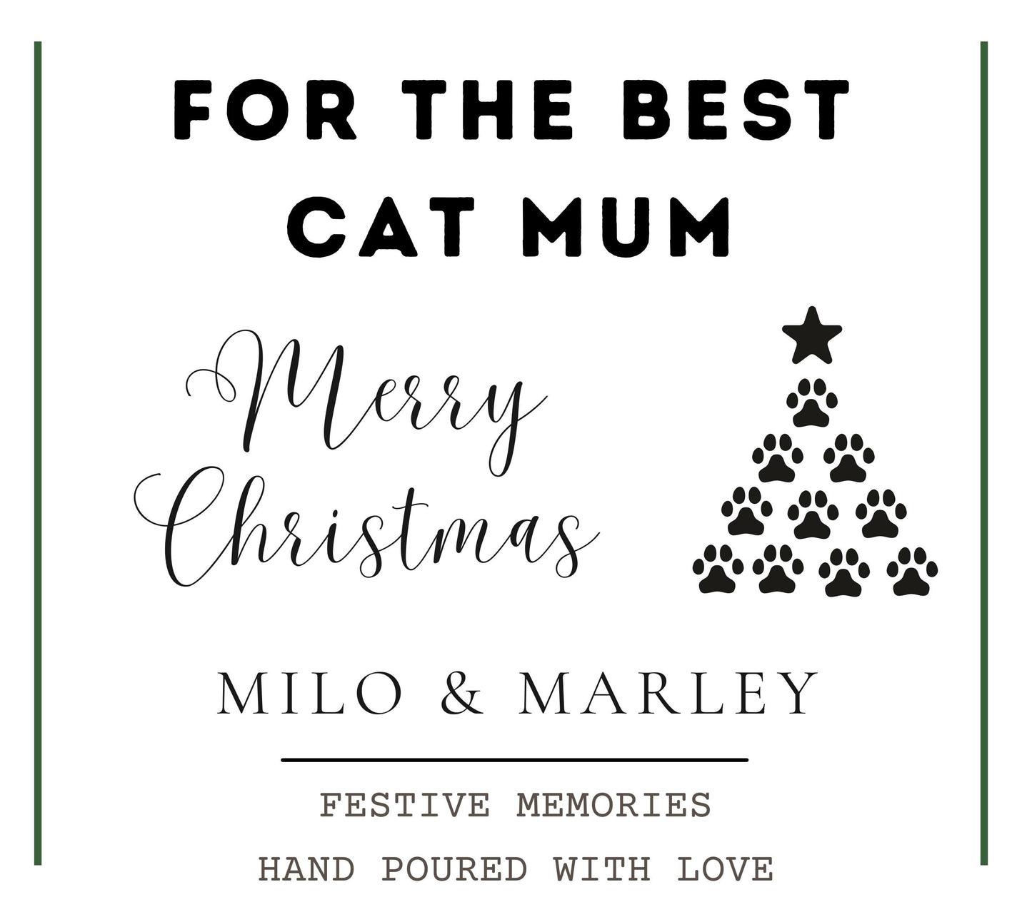 Christmas Present for Dog Mum, Christmas Dog Lover Gift, Personalised Cat Mum Gifts, Funny Christmas Dog Dad Paw Candle, Cat Owner Gift