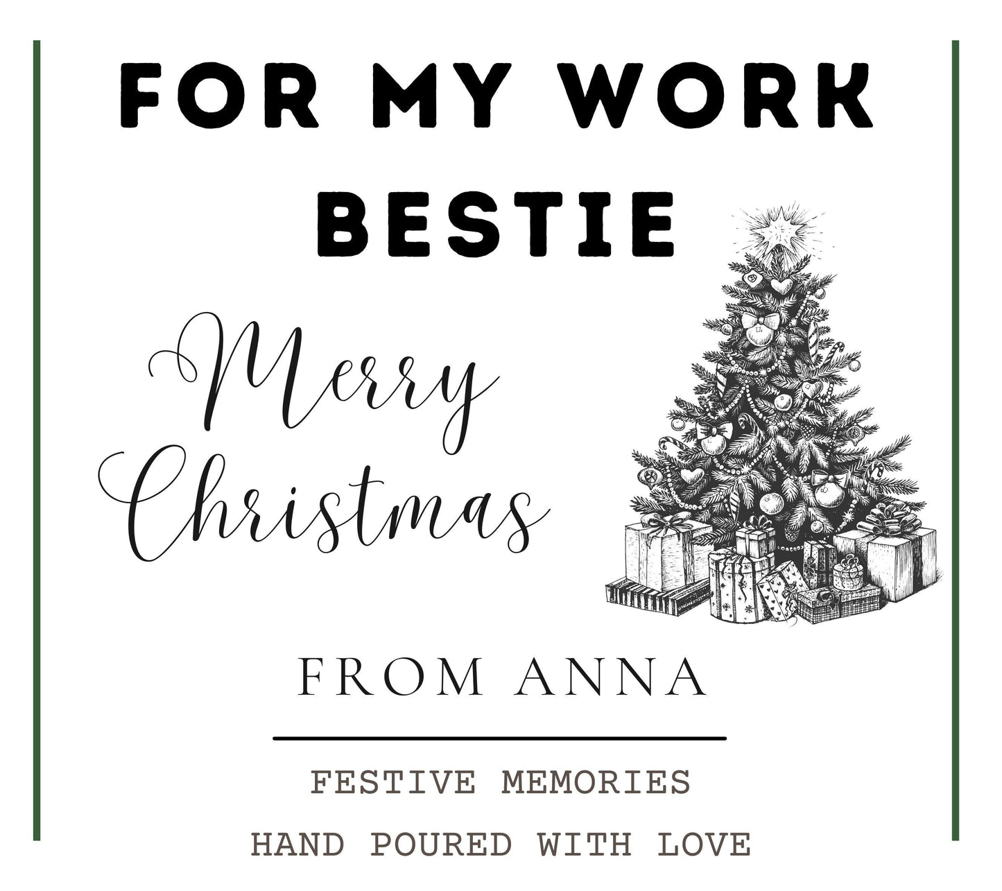 Team Member Christmas Gift, Office BFF Christmas Gift, Christmas Candle Gift Work Bestie, Coworker Christmas Present, Personalised Gift for Work Colleague